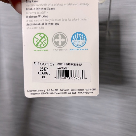 FootJoy Women’s New Space-Dyed Golf Polo Shirt Gray XL - Picture 12 of 12